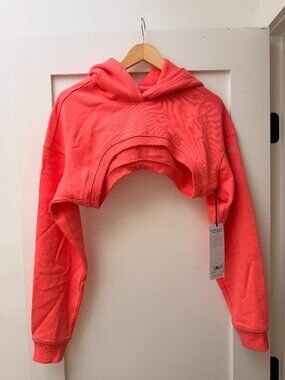 Alo Cropped Shrug It Off Candy Orange, Size: S